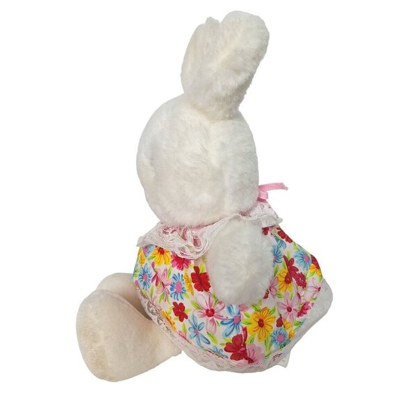 Walmart Easter Bunny Rabbit Plush Floral Dress Stuffed Animal 14.5" - Picture 4 of 6